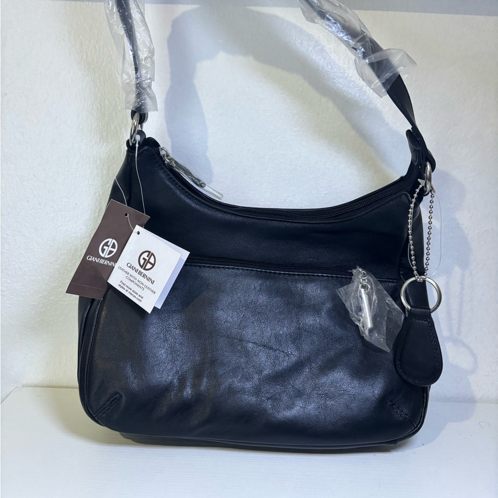 Giani Bernini Black Leather Shoulder Bag